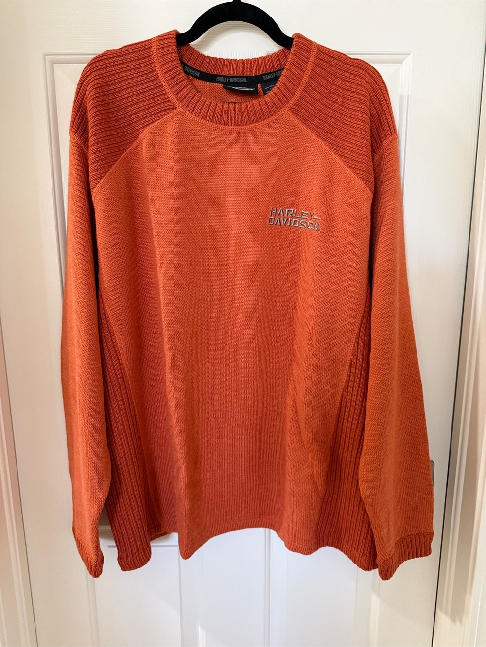 Harley-Davidson Men's Crewneck Sweater in Burnt Orange